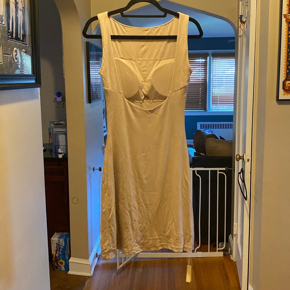 Tan backless dress